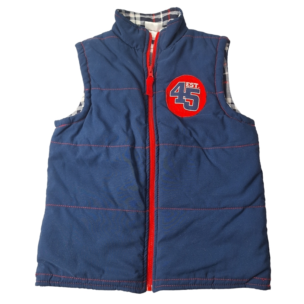 Thomas & Friends Boys‎ Blue Full Zip Puffer Vest Size 4T